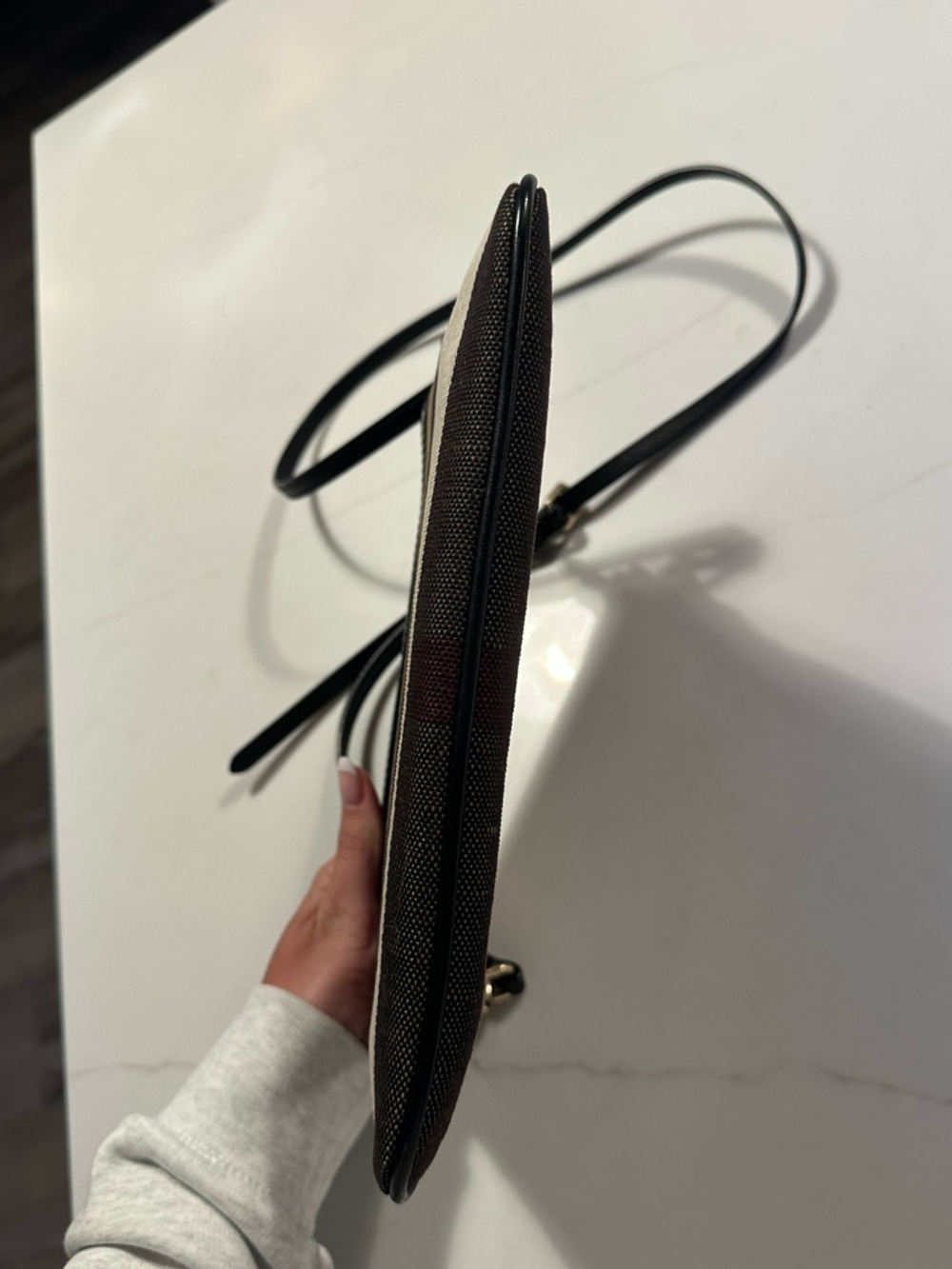 Burberry Canvas Check Peyton Crossbody - Picture 4 of 7